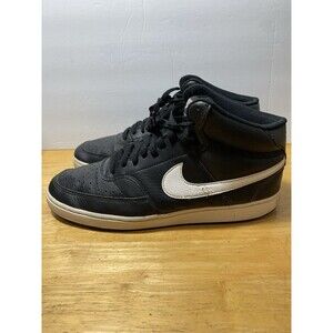 Nike Mens Court Vision Mid CD5466-001 Black Basketball Shoes Sneakers Size 11.5